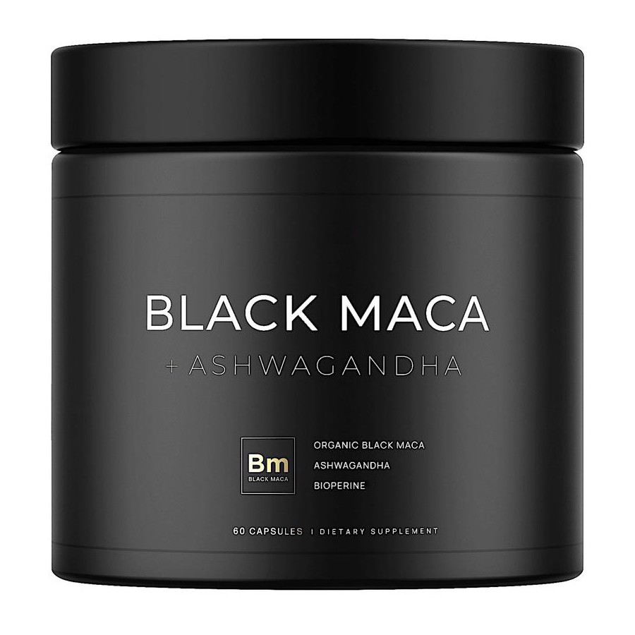 Black Maca Ashwagandha Mataræði viðbót Nature's Blend