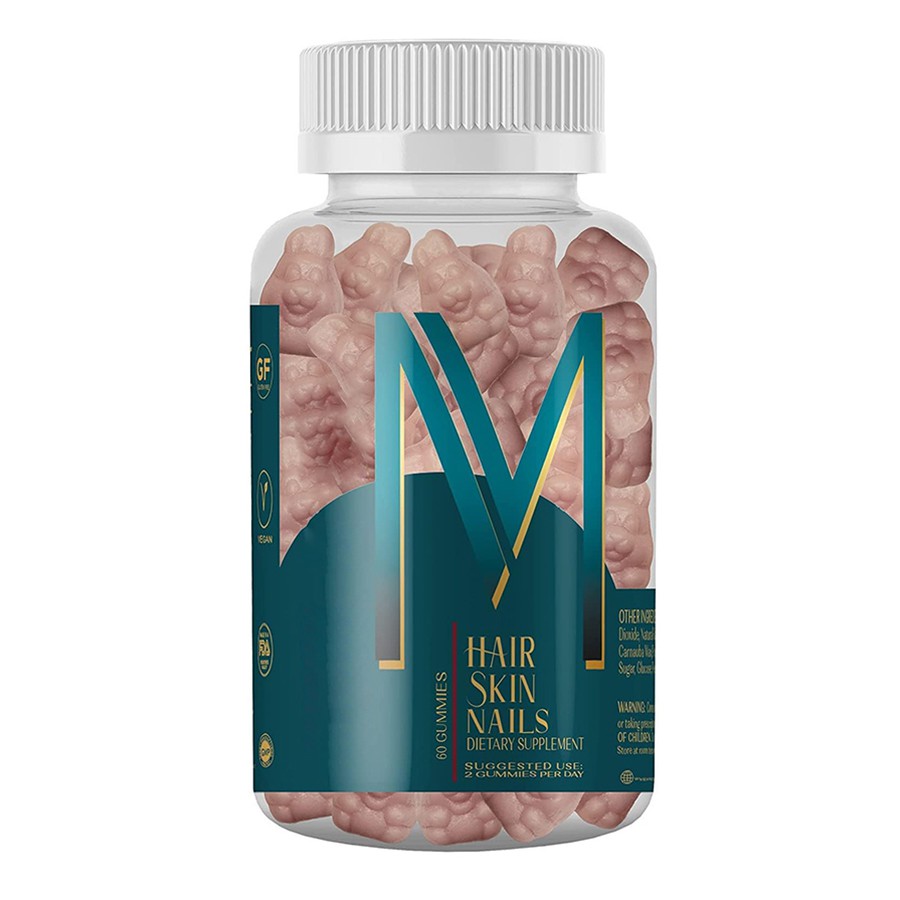 M Hárhúð neglur Mataræði viðbót Gummies Nature's Multivitamin fyrir lifandi hár, glóandi húð sterkar neglur