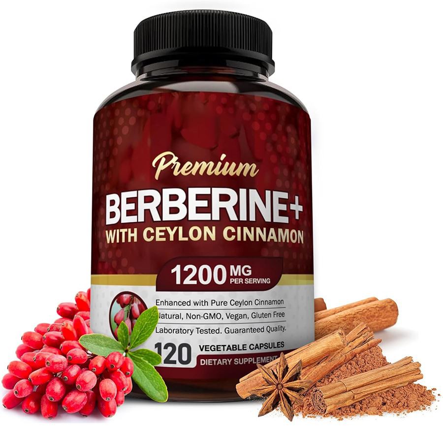 Premium Berberine með Ceylon Cinnamon Nature's Dual Action Formula fyrir efnaskipta í heild - Wellness Body