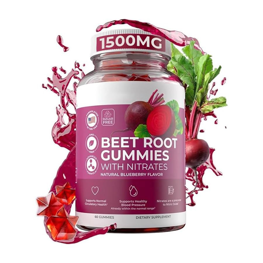 PurePremium Beet Root Gummies með nítrötum: náttúrulegt uppörvun fyrir blóðrás