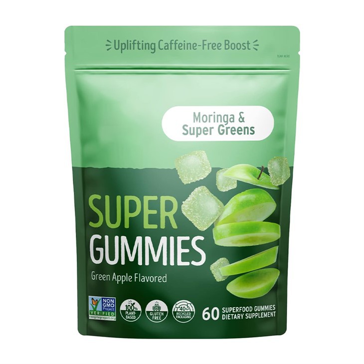 SuperGummies Nutrent - pakkað planta - byggð á gúmmíum fyrir hversdagslegt lífskraftur